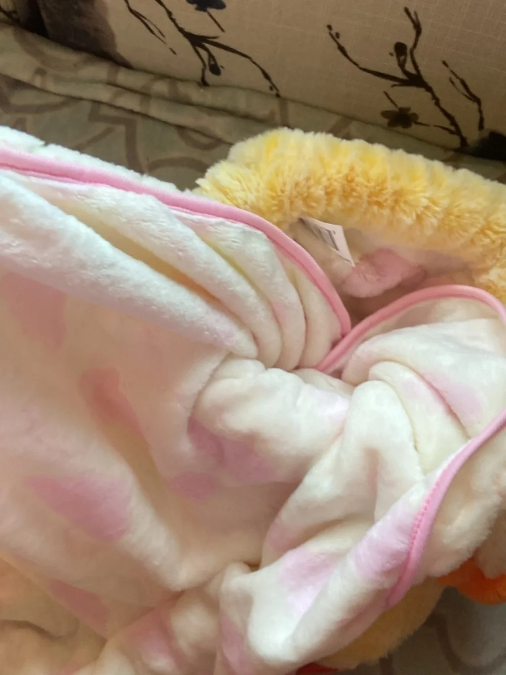 Plush Yellow Chick Backpack with Matching Blanket